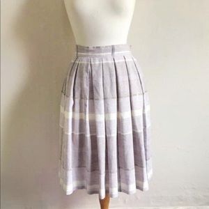 Vintage 80s Chaus Plaid Pleated Skirt